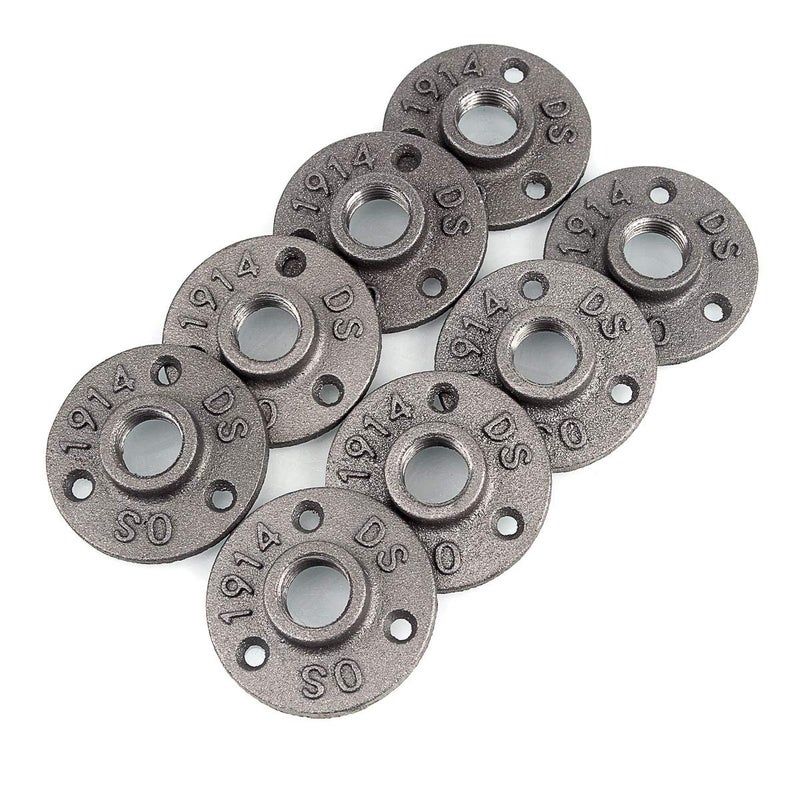 FengWu 1/2" 40 Pack Floor Flanges Threaded Decorative Plumbing Flange, Malleable Iron Flange Pipe Fittings for DIY Project/Vintage Furniture/Shelving Decoration - Image 3